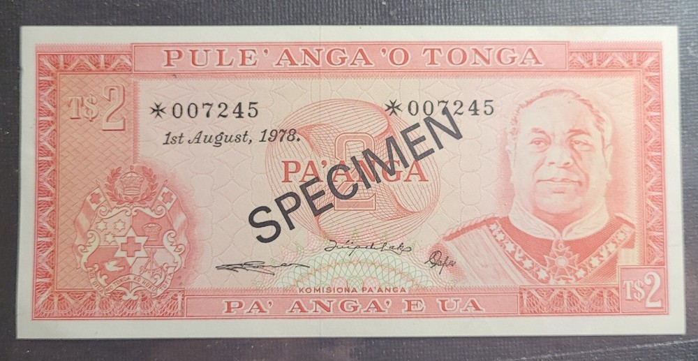 Tonga 2 Pa'anga 1978 Specimen