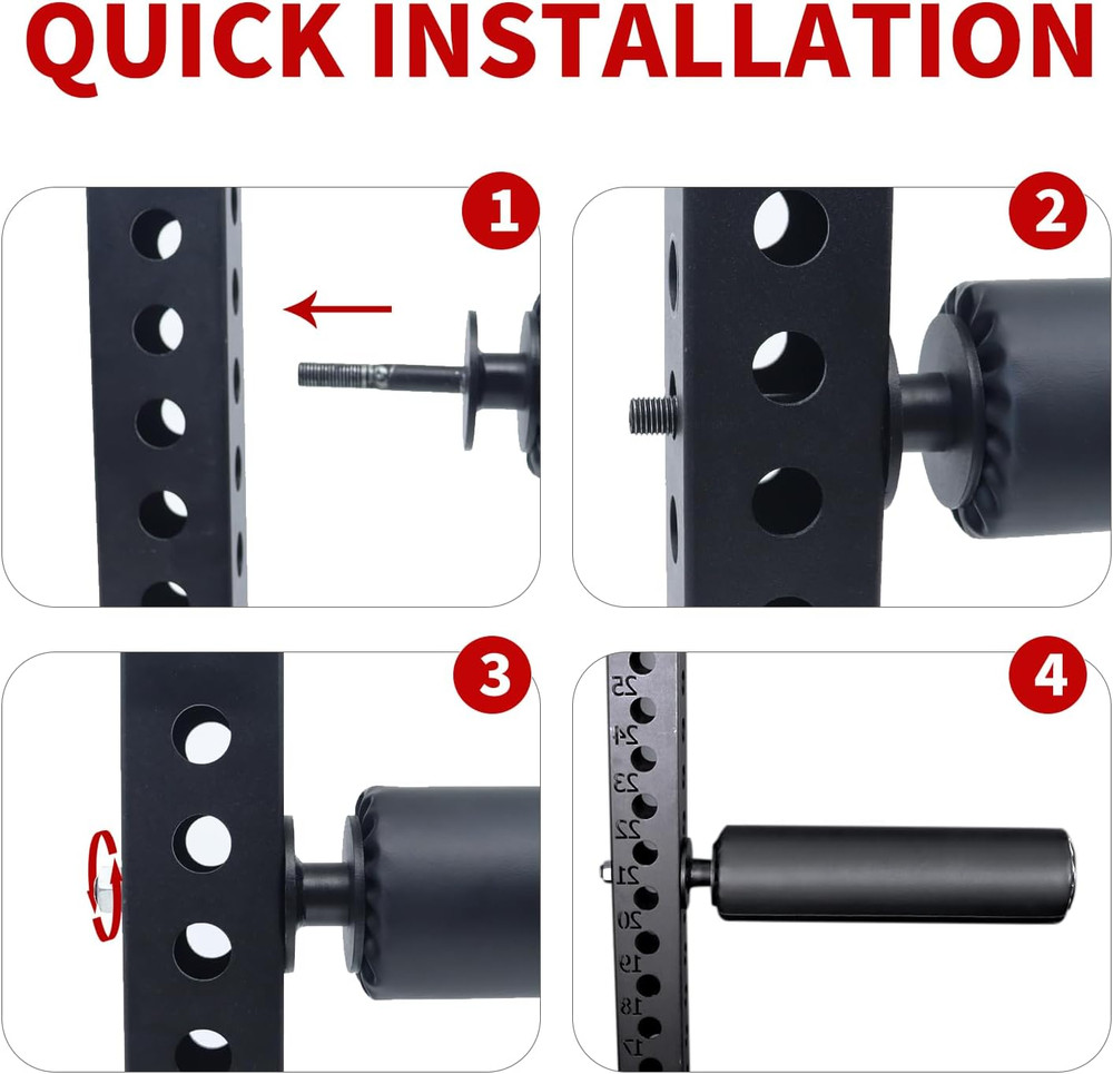 Single Leg Squat Roller/Nordic Hamstring Curl for Squat Rack Power Rack Attachme