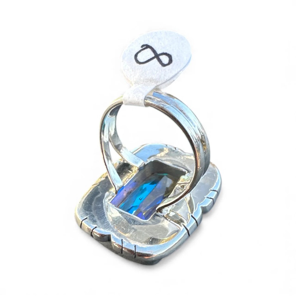 Mercury Mystic Topaz Solid 925 Sterling Silver Ring 8