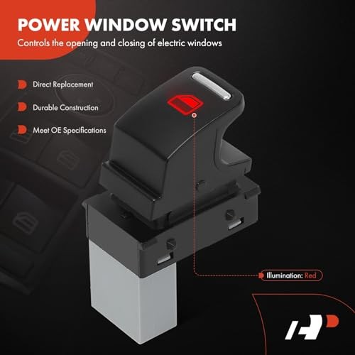 Power Window Switch Compatible with Volkswagen Beetle 2012-2019, Right