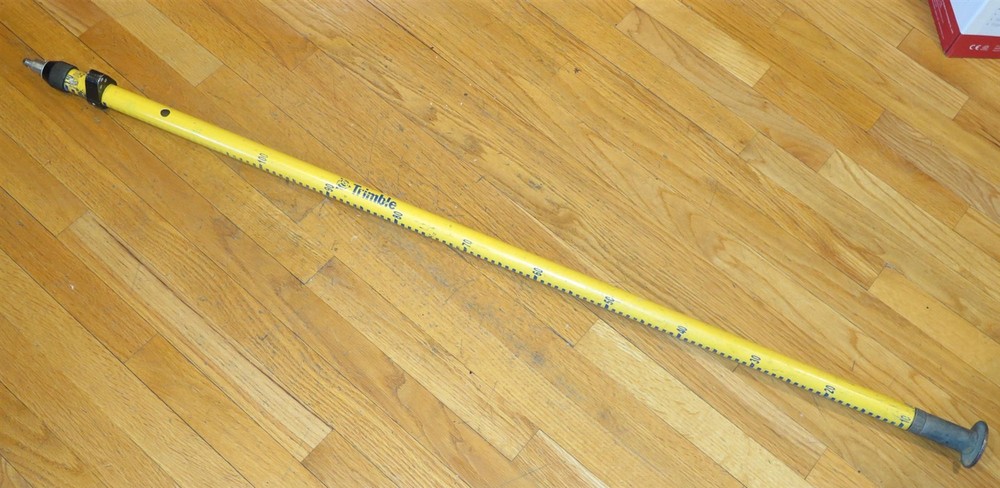 Trimble 4' Extending Survey Prism Pole with Bubble Level & Flat Base - 54" - 80"
