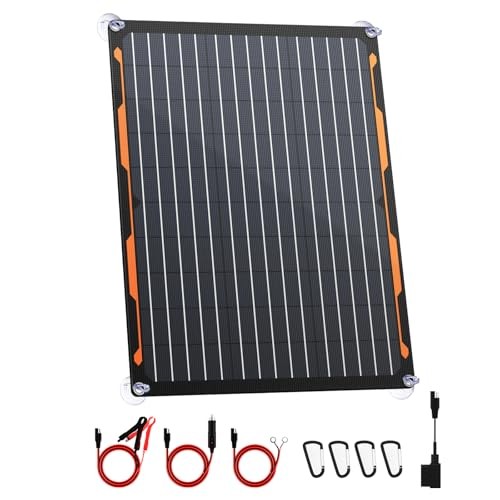 20W 12V Solar Panel Charger Kit with Built-in Charge Controller - TC-20W