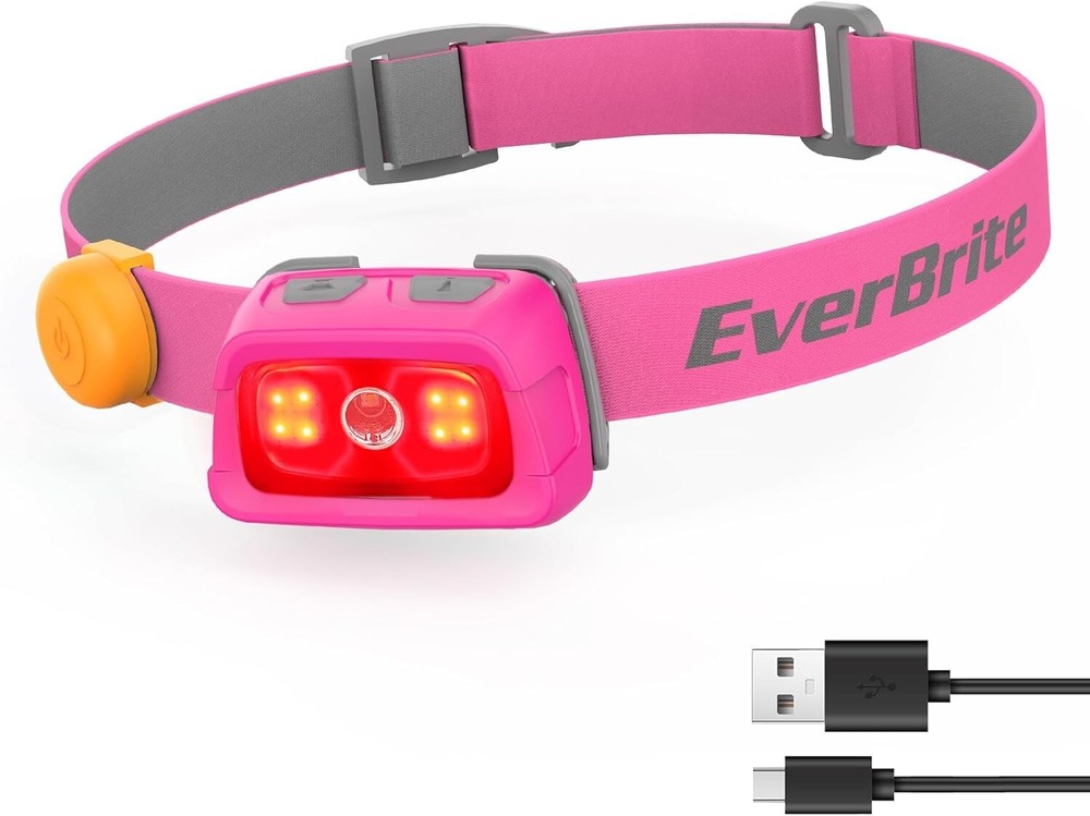 EverBrite Rechargeable Headlamp Multi-color 7 Lighting Modes w/Memory Function