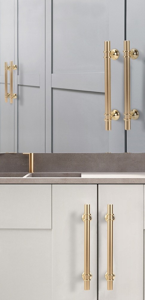 Chrome Cabinet Door Black Silver Gold Handle Kit T Bar Drawer Pull Kitchen