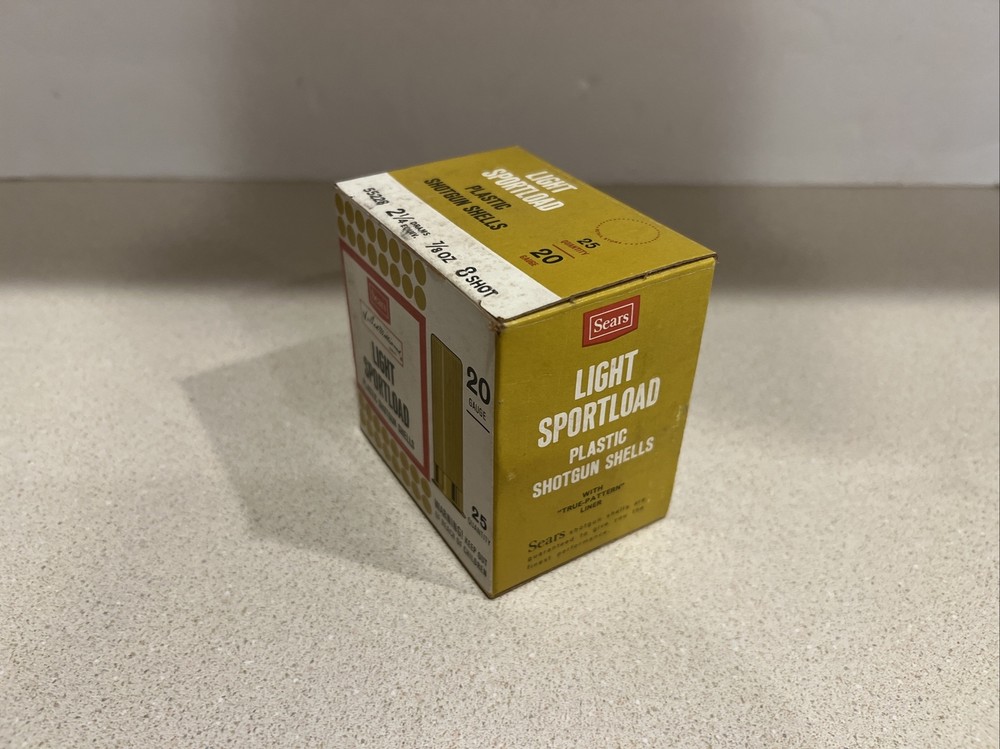 SEARS. TED WILLIAMS, 20 GAUGE Light Sport LOAD SHELL BOX Empty