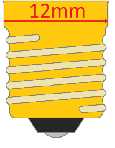 10 pack Red Bulb 5W, 24V, G9.5, Candelabra E12 Base, 5 Watt, 24 Volt, Decor