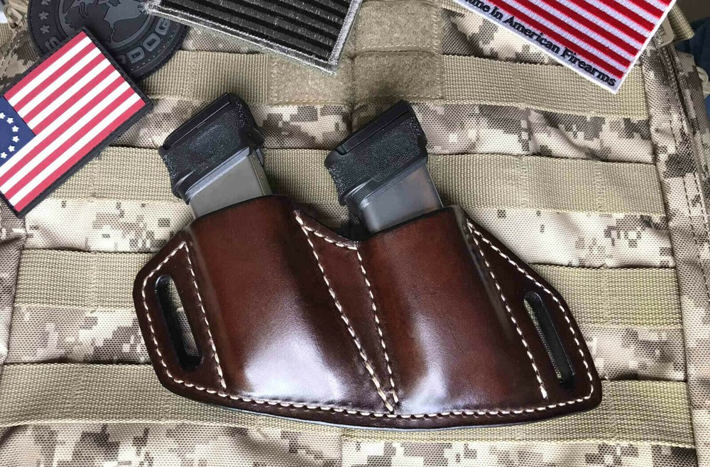 Sig P239 Leather Combat Double Magazine Holder