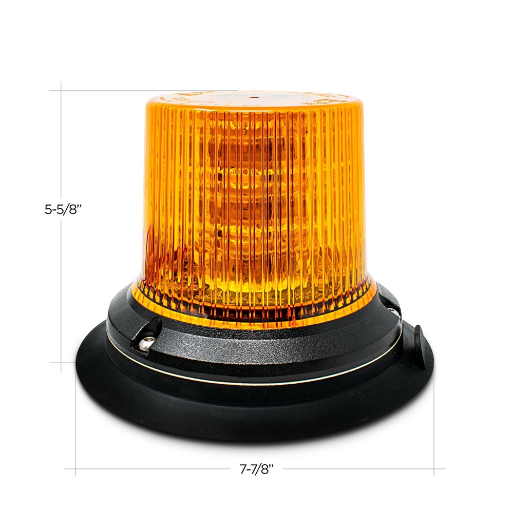 ProLED Magnet Mount Amber LED Light Beacon With 12 Flash Patterns, 10-30 Volt DC