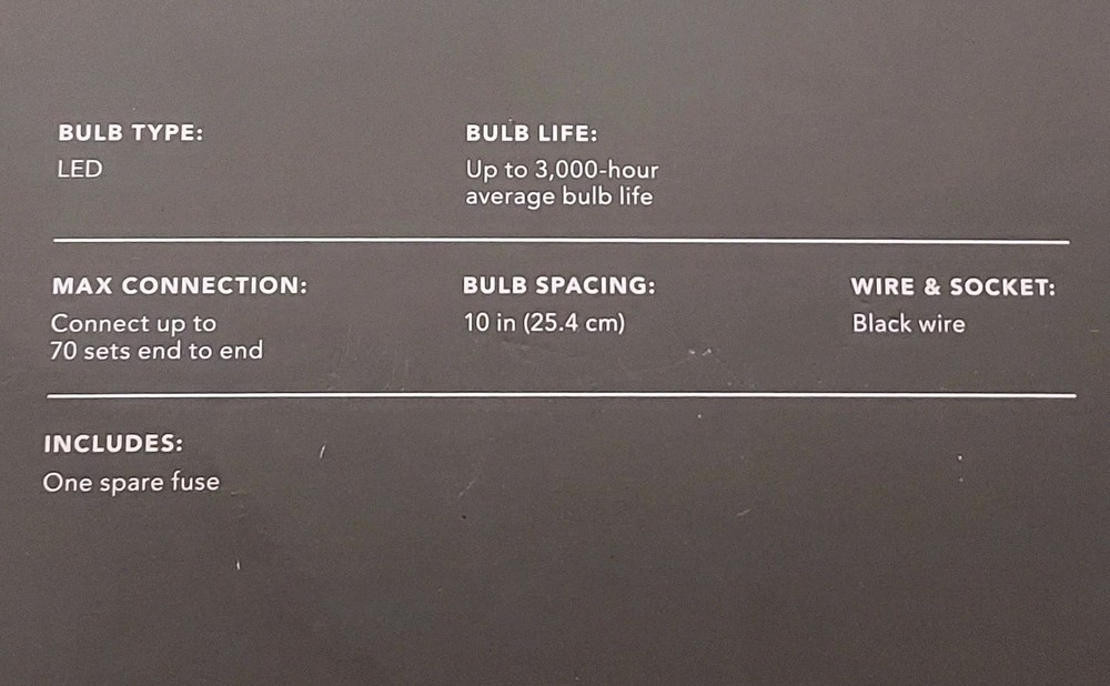 🥥 Threshold LED String Hanging Lights 10 Lights🆕️NO BOX‼️AS SHOWN👇