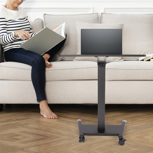 Rolling Desk Laptop Podium Desk Adjustable Standing Lifting Desk Computer Table