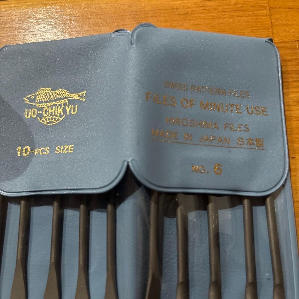 Fish Earth Precision Files Set - 10 pcs Steel Flat & Half-Round Small Tools