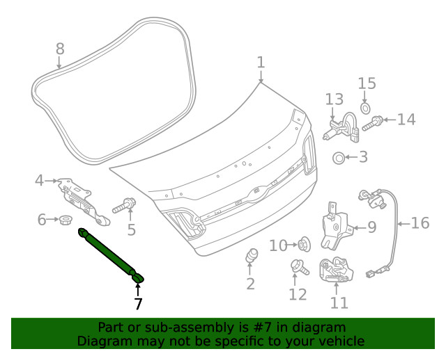 Genuine Ford Support Strut AG1Z54406A10B