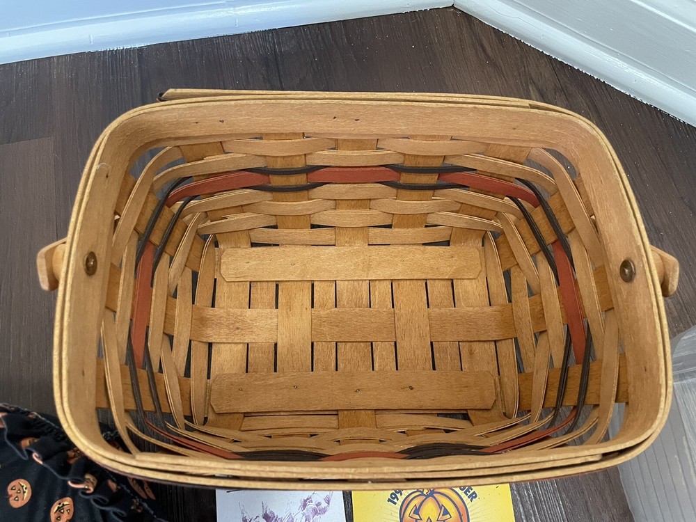 Longaberger 1994 Picnic Basket With Handle Handwoven USA