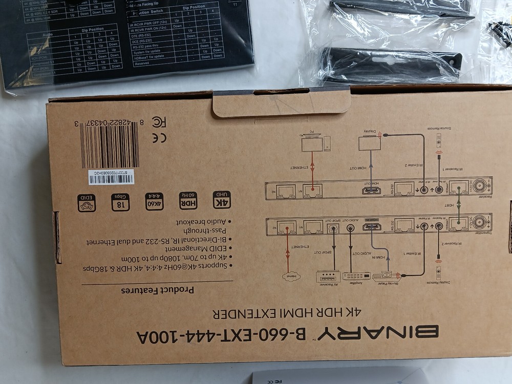 Binary 4K HDR HDMI Extender B-660-EXT-444-100A *TRANSMITTER ONLY*