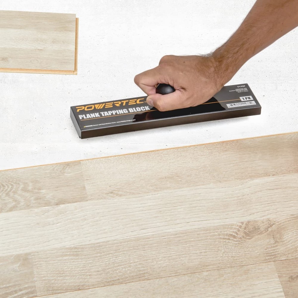 POWERTEC Tapping Block Flooring Tools, Hammer-Free Vinyl Plank Tools, Ergonom...