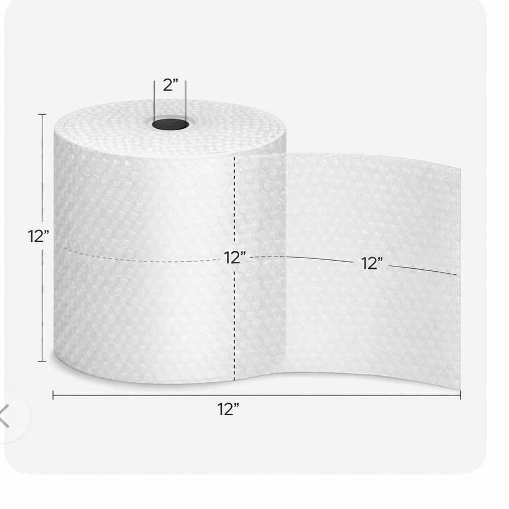 1400 ft. Bubble Cushioning Wrap 3/16" Perforated Every 12" width 12" (2x 700 Ft)