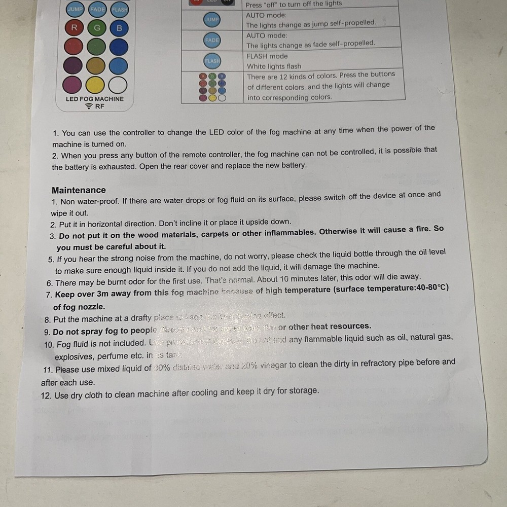 LED Fog Machine new in box