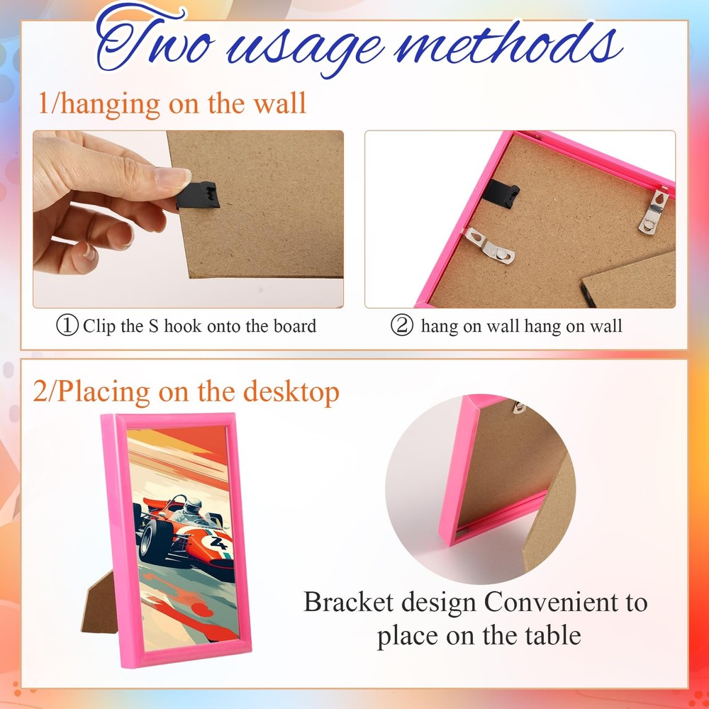 8 Pcs Picture Frames, Solid Photo Frame Gallery Wall Frame Set Colored Solid ...