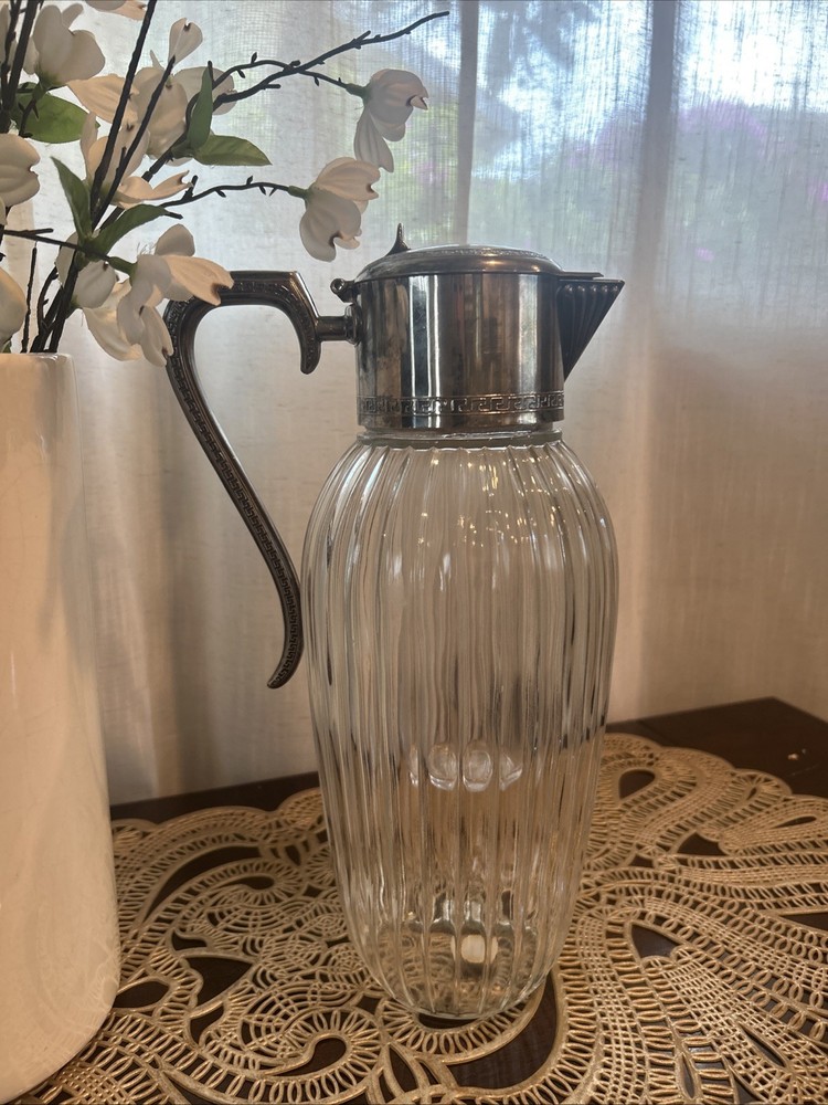 william adams silverplate Glass Pictcher