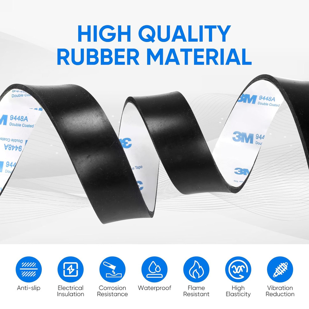 Rubber Strips, Solid Rubber Sheets Self Adhesive Neoprene Rolls & Strips for DIY