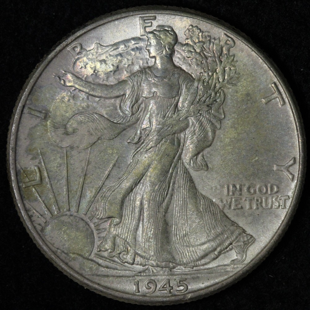 1945 Walking Liberty Silver Half Dollar BU *UNCIRCULATED* MS E383 RANC