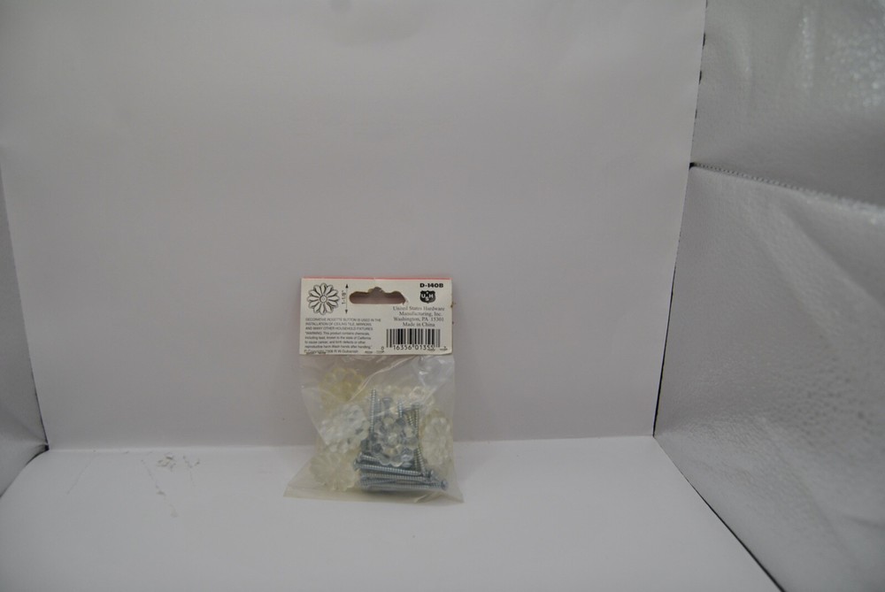 Moblie Home Rosette Buttons Clear Plastic 24 per bag