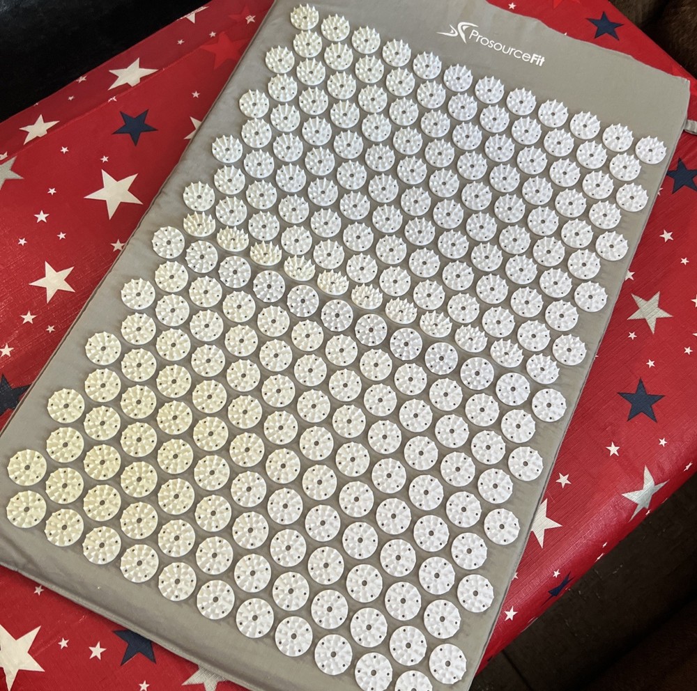 ProsourceFit Acupressure Mat Grey Back/Neck Pain Relief