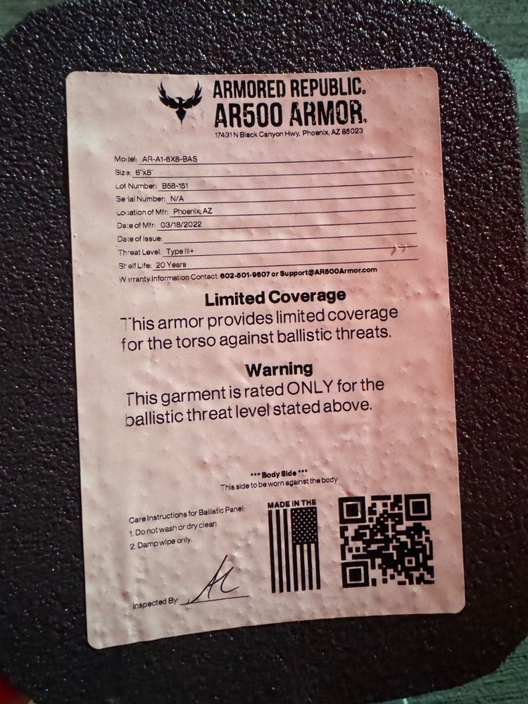 AR500 Armor Testudo Gen 2 with Front, Back and Side Plates