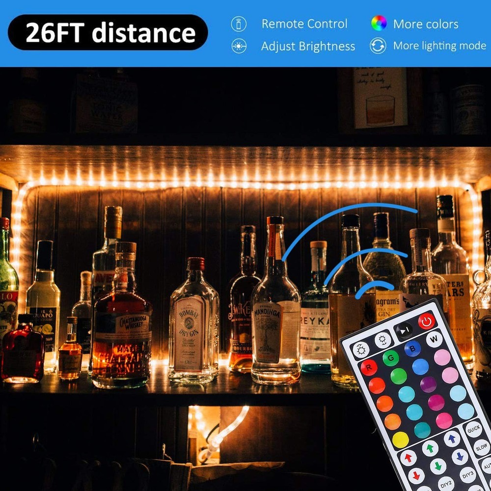 BZONE 44 Key RGB LED IR Remote Control 2 Pack,LED Light Rgb