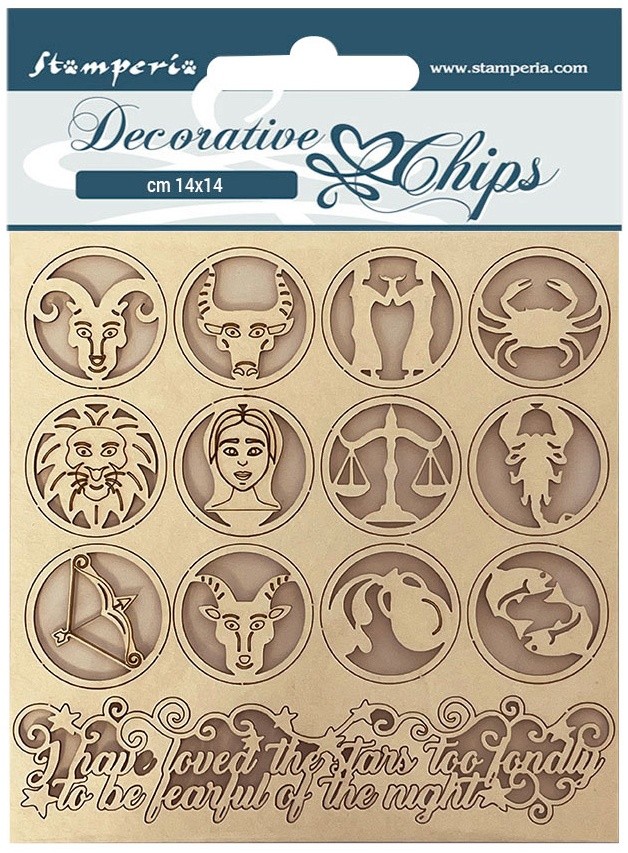 Stamperia Decorative Chips 5.5"X5.5" Symbols, Alchemy