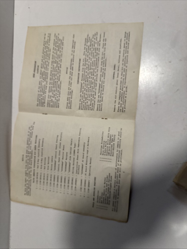 Taito Superman Operating Manual