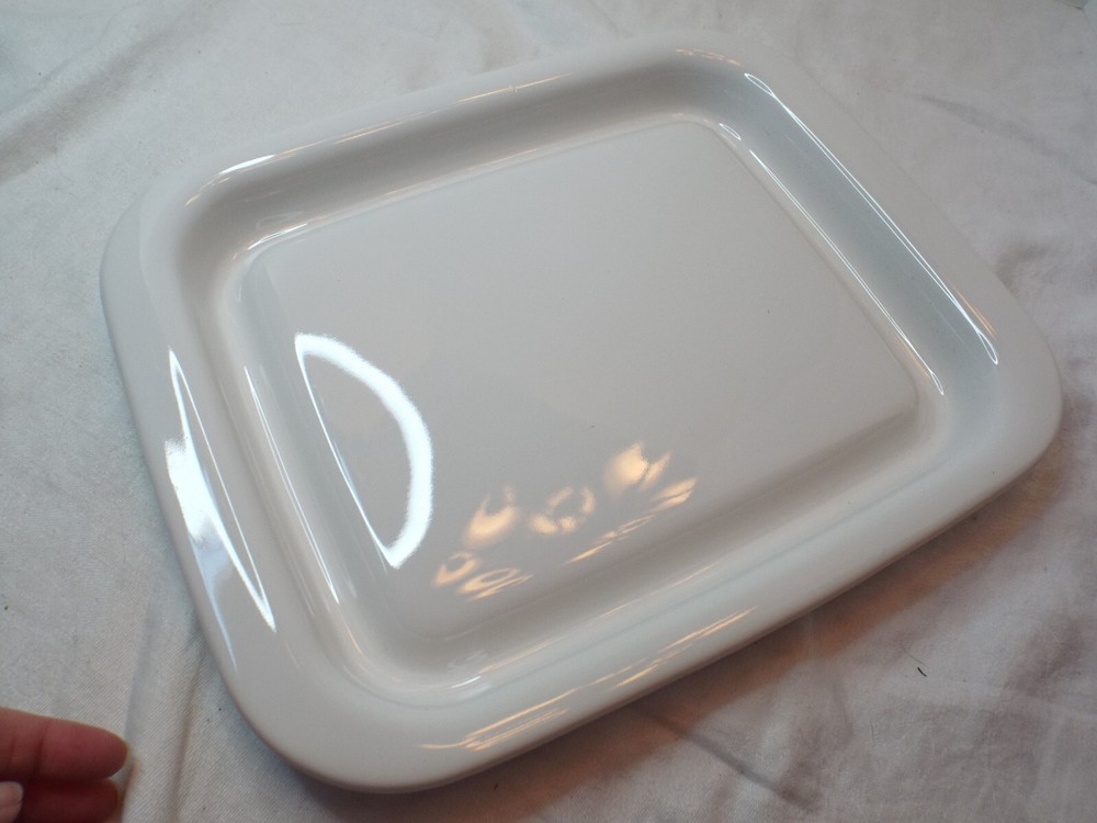 Corning Microwave Browning Pan Broiler French White