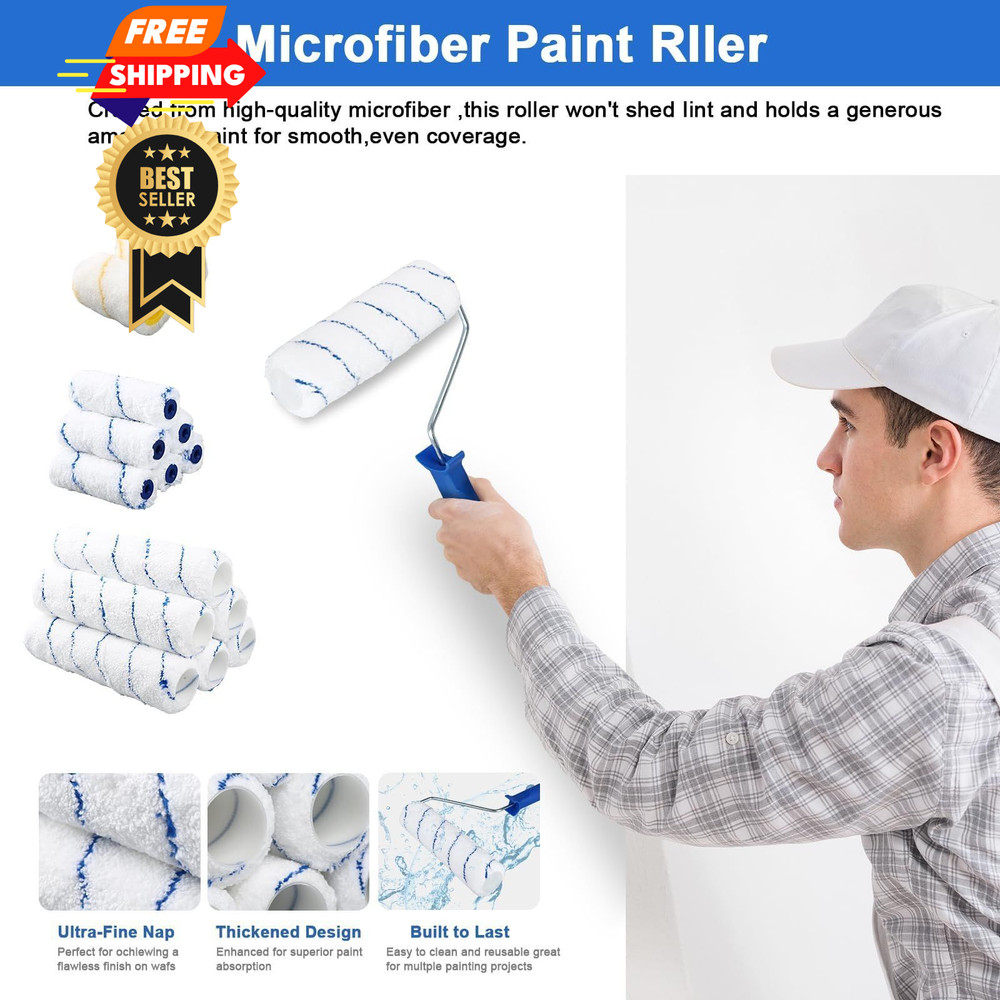30PCS Paint Roller Kit with Extension Pole-2 to 4 FT,Wall 16inch, Multiple