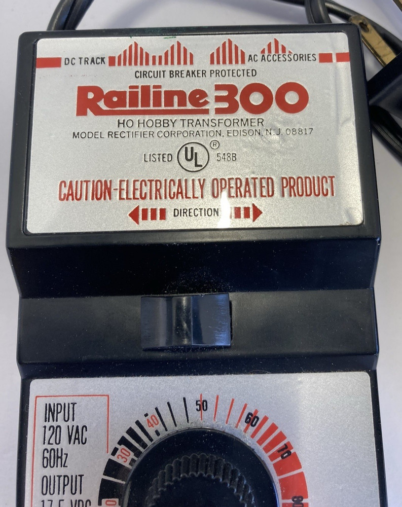 Railine 300 Transformer, Ho Scale N Scale For Train, Set Layout USA