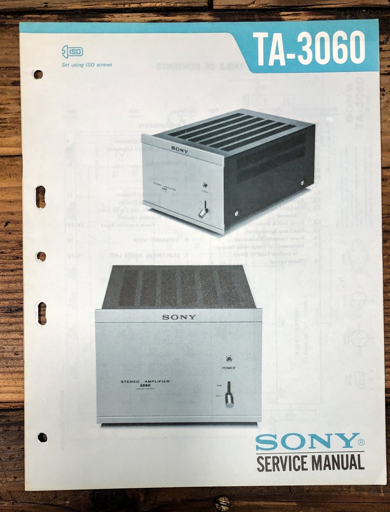 Sony TA-3060 Amplifier Service Manual *Original*