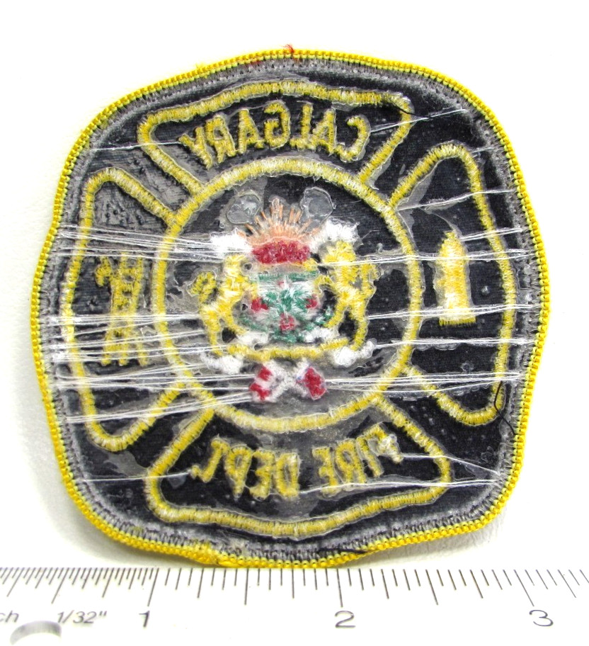 Vintage Calgary Canada Fire Department Jacket Patch Firefighter First Responder