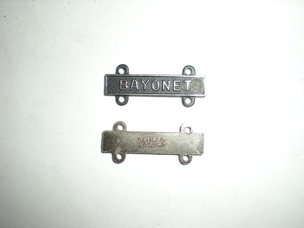 US ARMY MARKSMANSHIP BADGE QUALIFICATION BAR - BAYONET