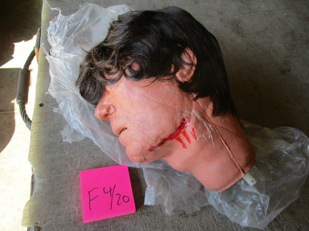 NOS Medical Training Male Head, Wound/Trauma, Fair Cond. e