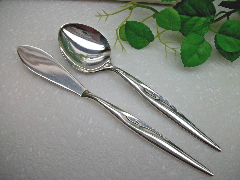 Oneida Community Silver FLIGHT Silverplate Master Butter Knife & Sugar Spoon