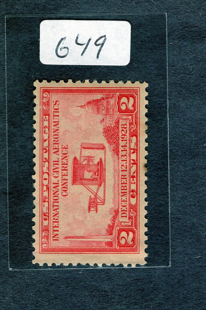1928 Stamp #649 Aeronautics Conference M/SHM