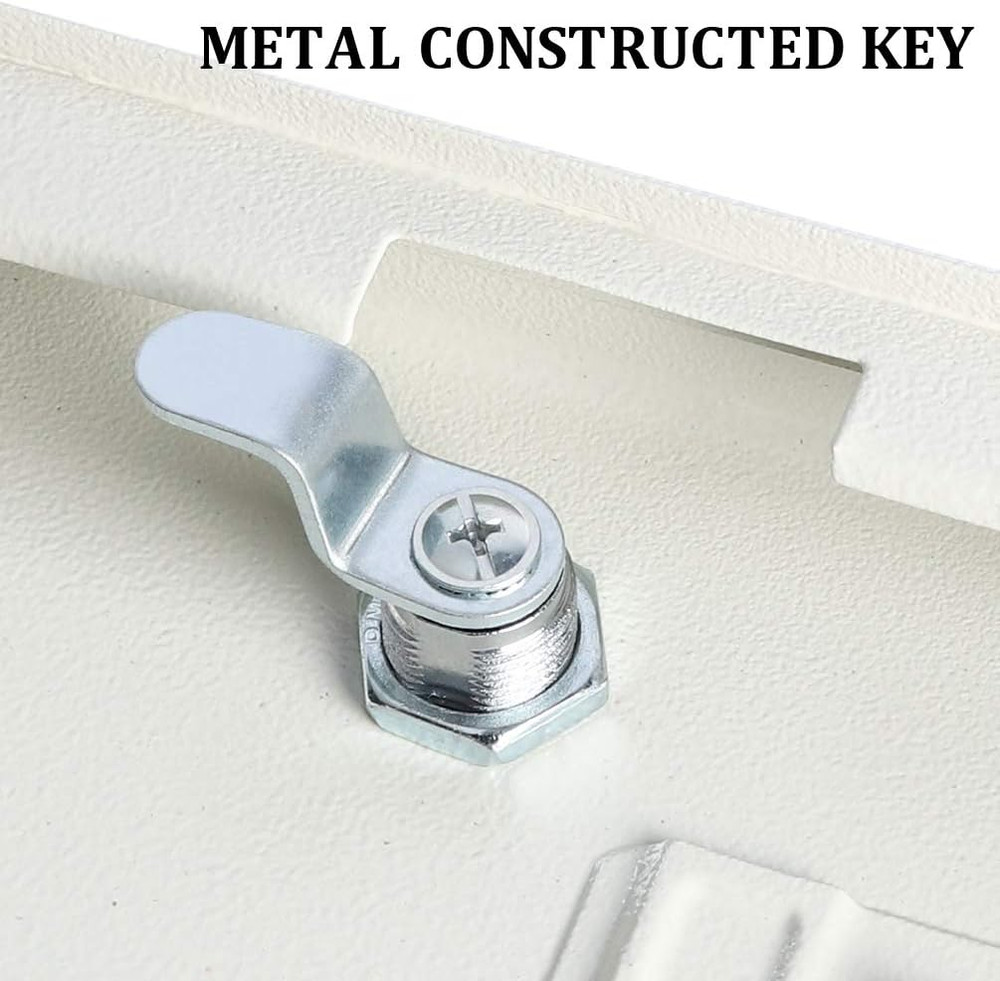 Security Metal Key Box with 20 Hooks, Small Adjustable Wall Mount Key Lock Cabin