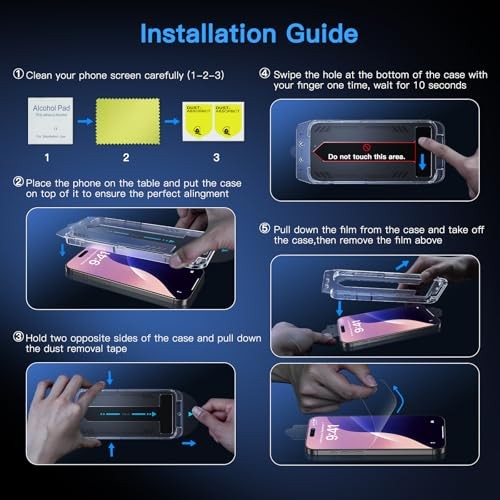 Compatible with Screen Protector (Anti-Blue Light) iPhone 16 Clear(Blue Light)