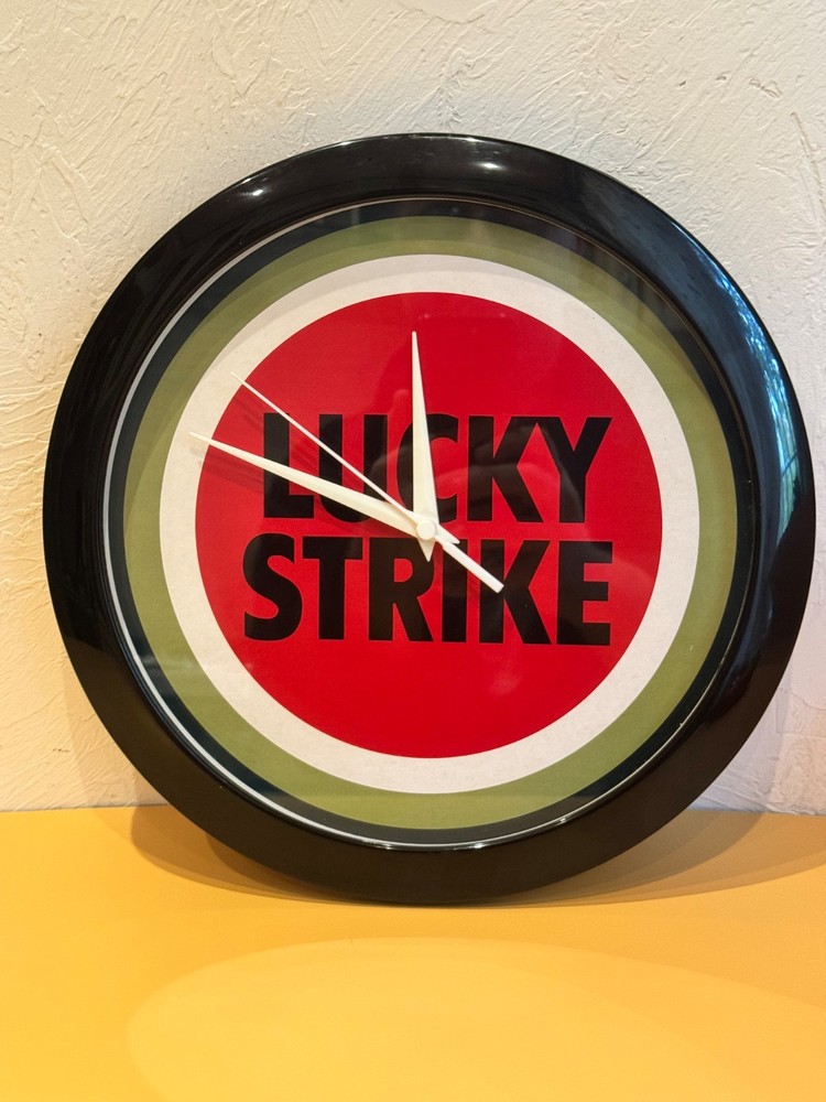 Lucky Strike Advertising Wall Clock Quartz Brand Cigarette.