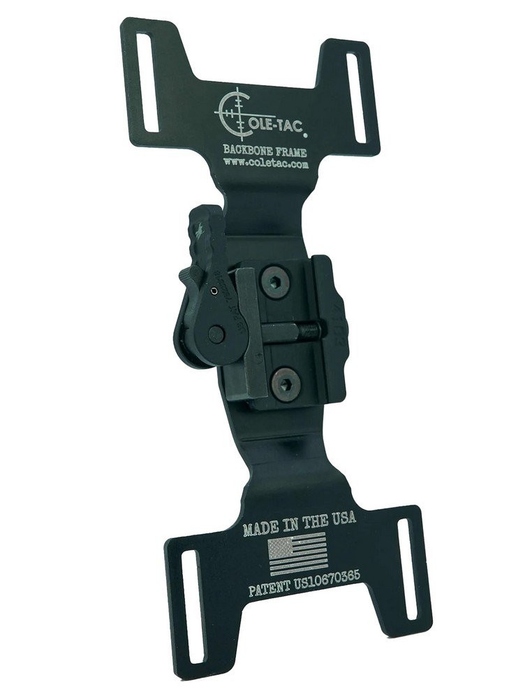 Cole-TAC Backbone Bag Frame For Shooting Support Picatinny Mount Black - BF1002