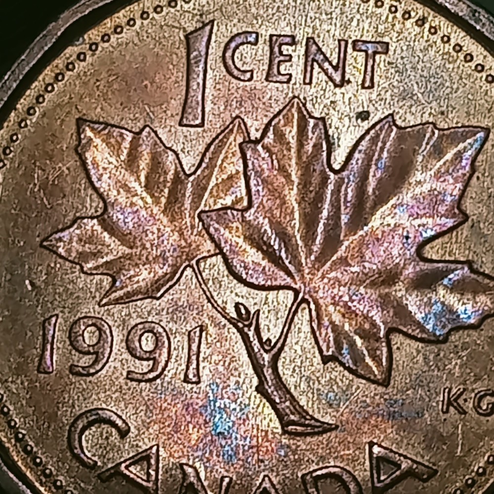 1991 1 Cent Kanada top