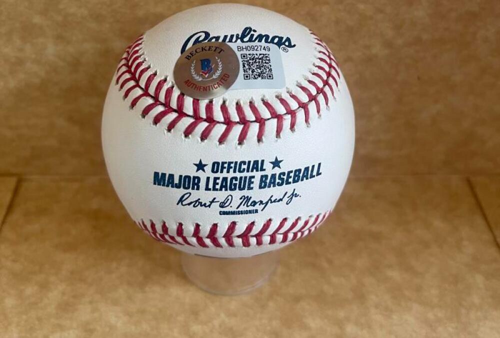 CAL QUANTRILL ROCKIES SIGNED AUTOGRAPHED M.L BASEBALL BECKETT AUTH