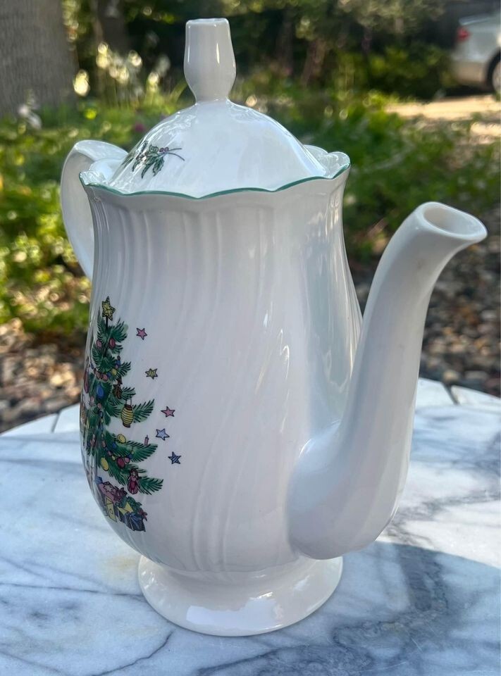 Vintage Nikko Christmas Tree Coffee Pot