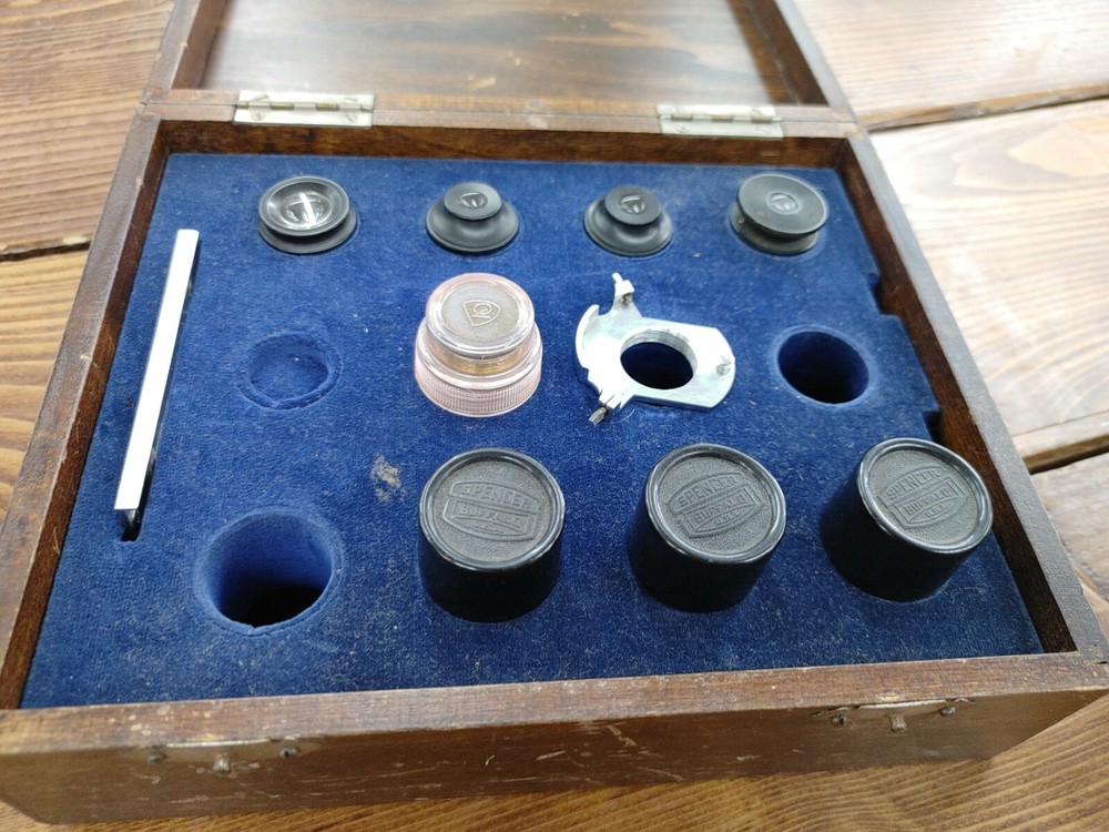 Spencer Microscope Lens Kit Including Eye Pieces & Objective Lenses
