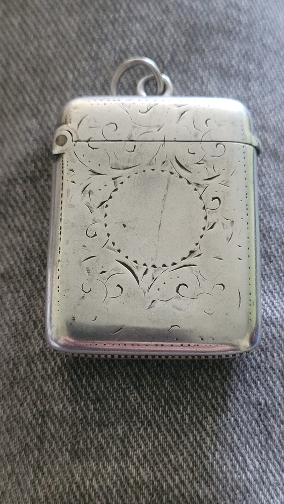 Antique 1898 Silver Vesta Case By Zimmerman
