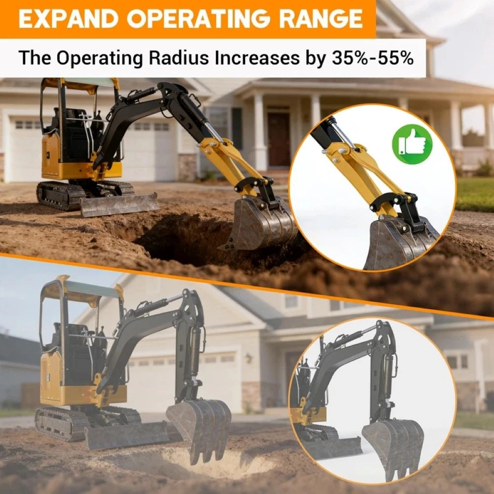 26" Mini Excavator Arm Extension Kit for 0.8Tons-2tons Mini Excavator